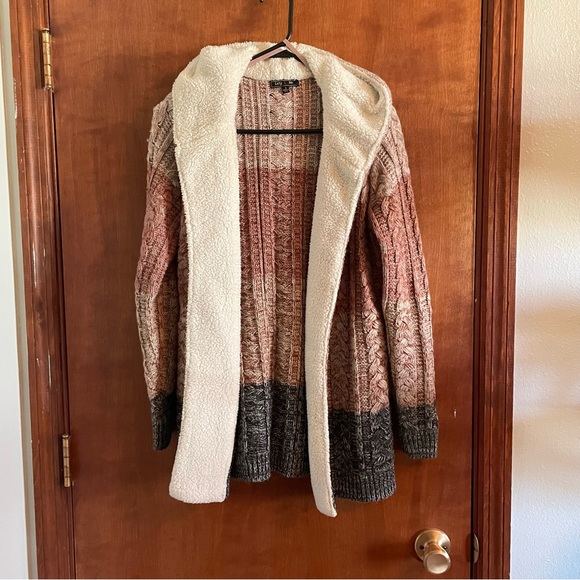 Lety & Me Sweaters - Lety & Me Heavy Weight Cardigan with Faux Fur lining